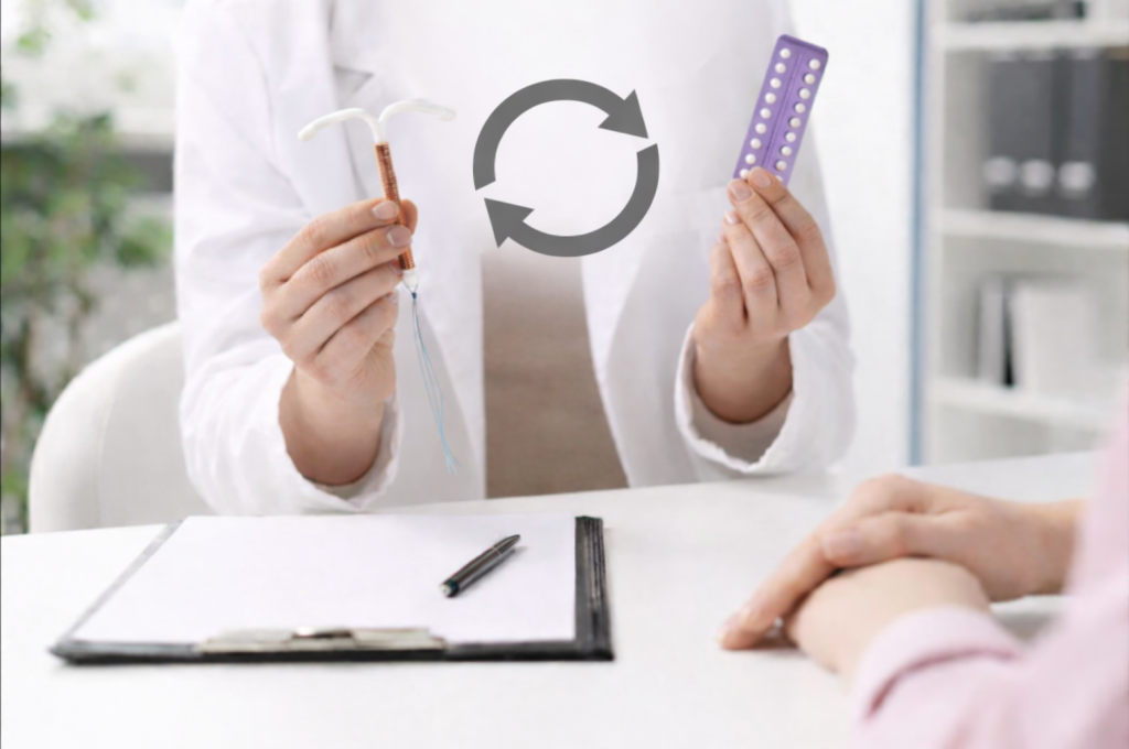 switching contraceptive Philippines vector guide illustration